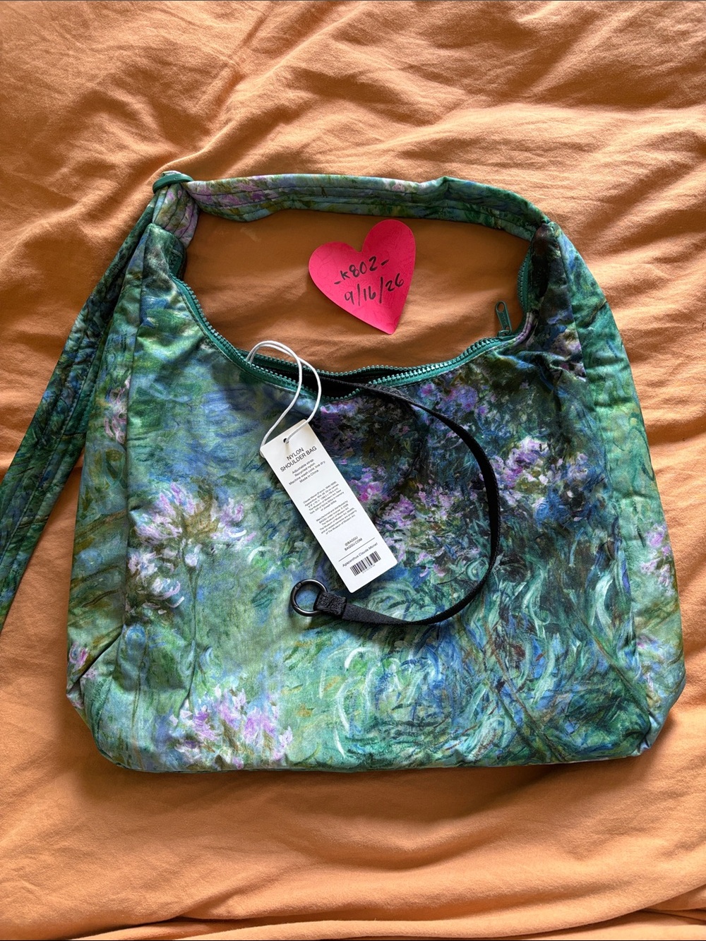 BNWT Agapanthus Monet Baggu Nylon Shoulder Bag